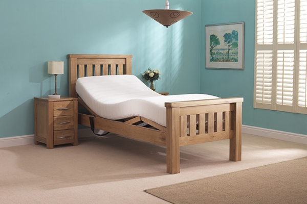 Ashby Single Oak Adjustable Bed