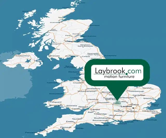 Map showing location of Laybrook showroom
