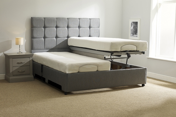 Carers Height Adjustable Beds, Electric Adjustable Twin Bed With Mattress Included