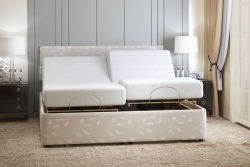 Corfe Dual adjustable bed front on with back and legs raised