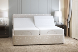 Corfe Dual adjustable bed front on with back raised