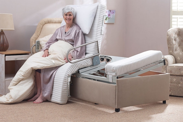 Turning Adjustable Single Bed 18 Stone - non-electric rotate
