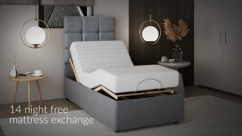 Laybrook Baymont Single Adjustable Bed - Watch It In Action - YouTube thumbnail